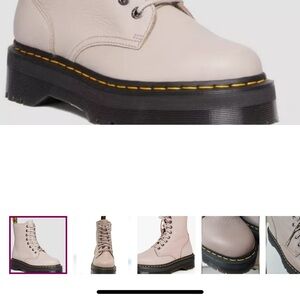 Dr. Martens Cream Combat Boots- Jaydon III Pisa leather - cream